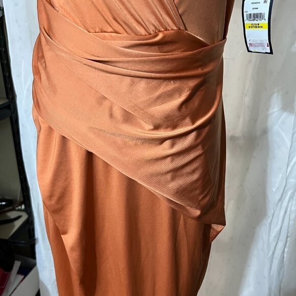 Rachel Rachel Roy Bret Gathered Jersey Dress Quiet Luxury MEDIUM in SIENNA - Picture 5 of 9
